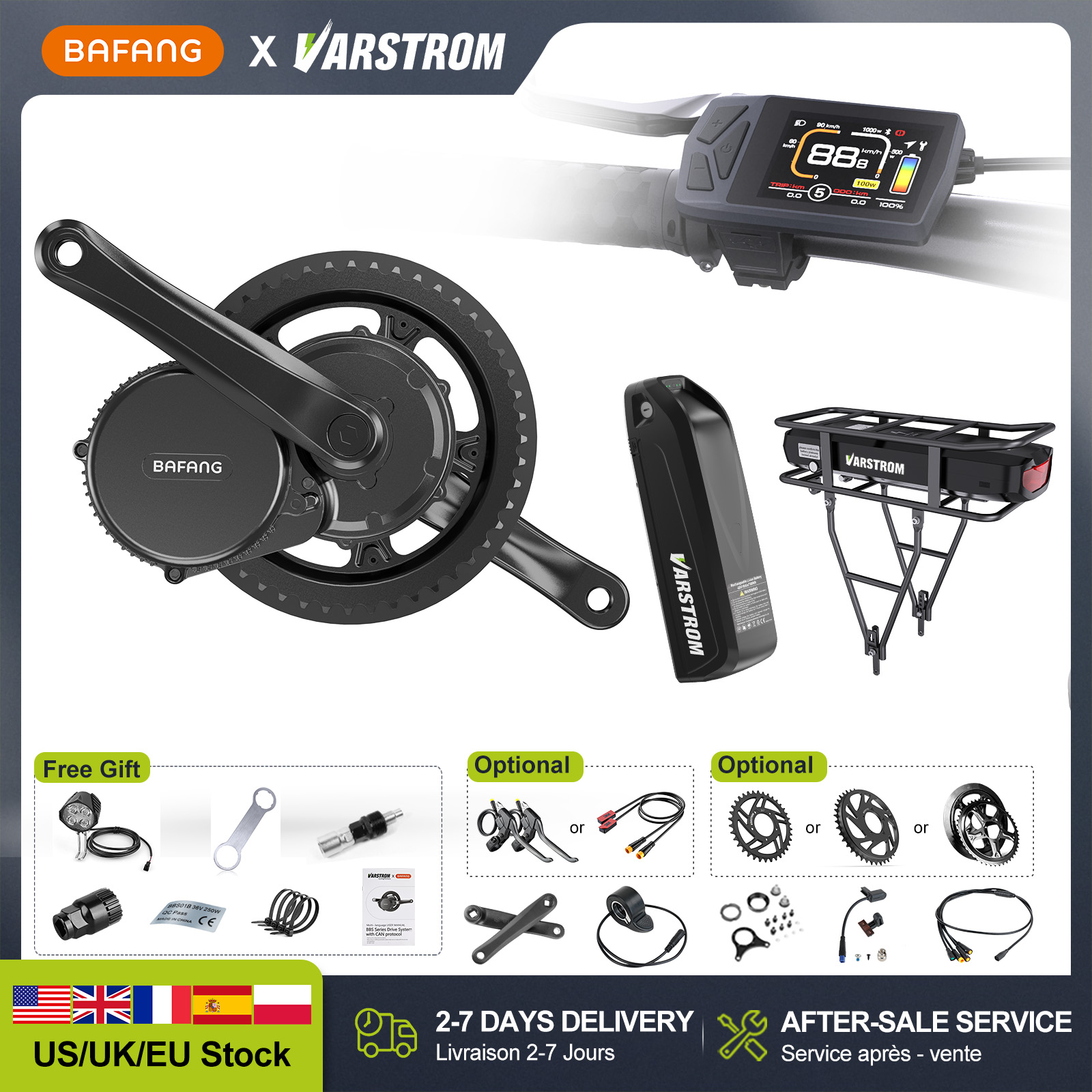 Bafang Bbshd 1000W Conversion Kit - [Envío Directo desde EE. UU.] Motor