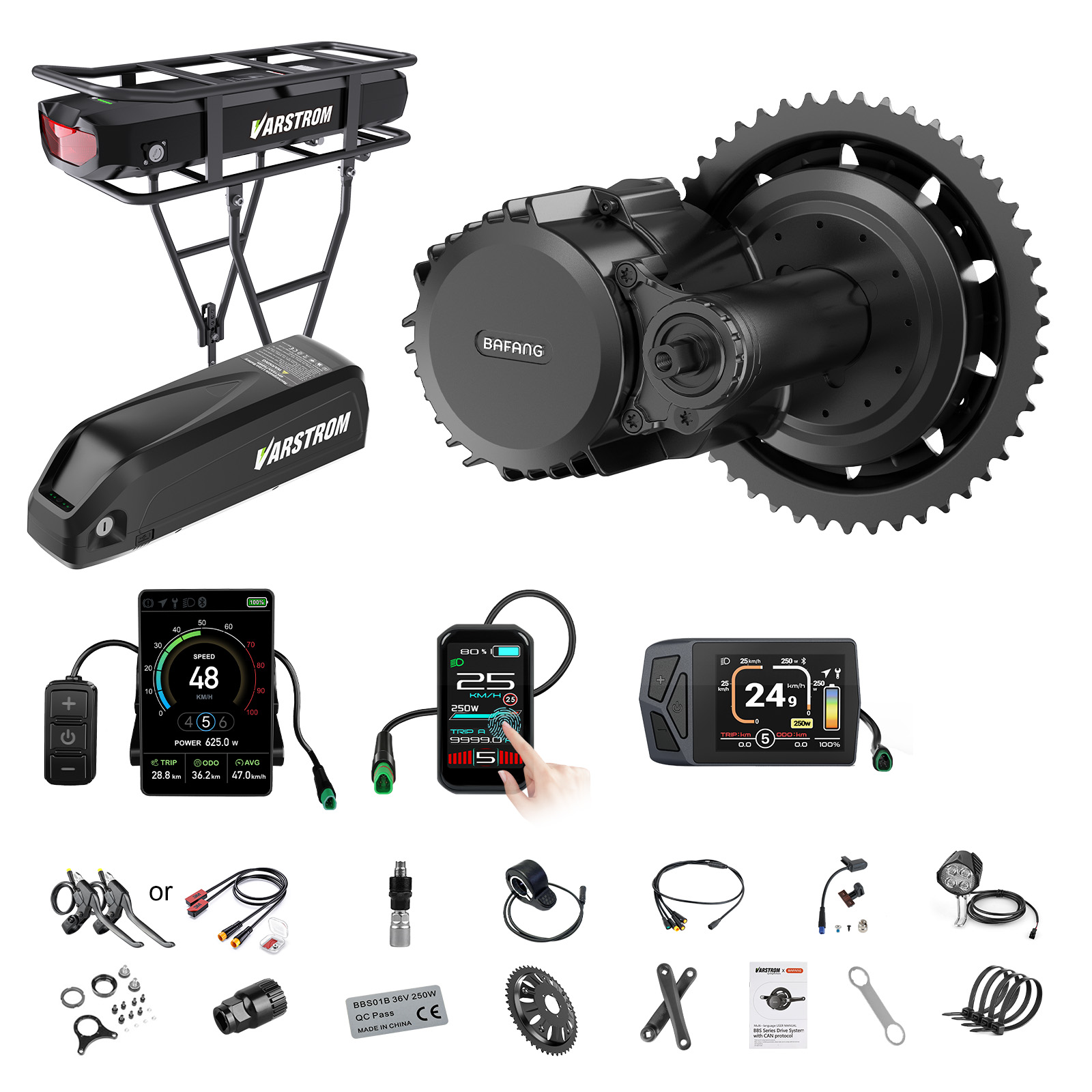 Bafang Bbs02B 48V 750W Mid Drive Kit - [Envío desde EE. UU.] Kit de