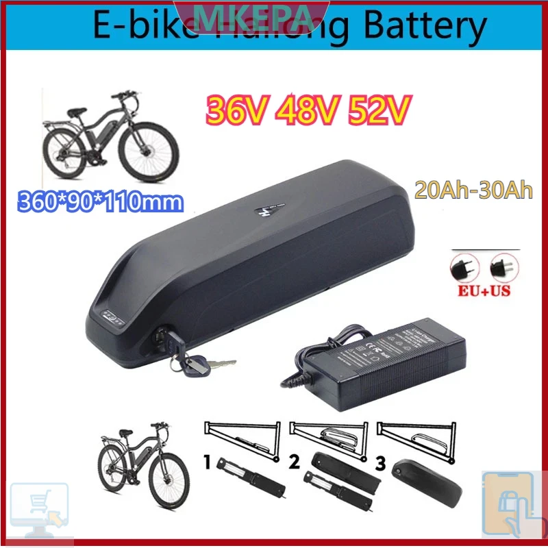 🔋 36-48-52V para batería Hailo - Ebike Battery 48V 20Ah Hailong reseña y precio
