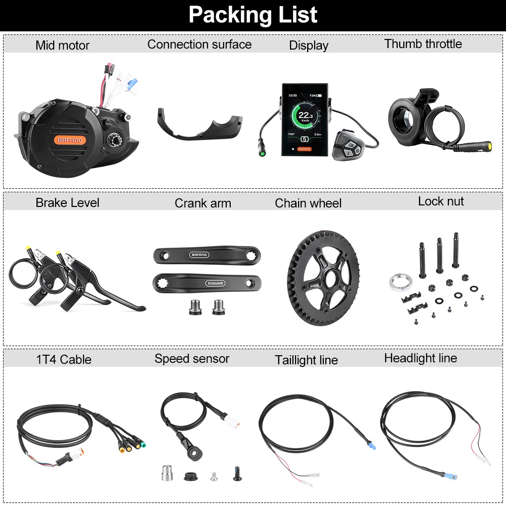 Kit de conversión para bicicle - Mid Drive Motor Kit 52V 1000W reseña y precio